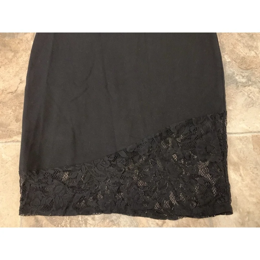 Bar‎ III Dress Women's Size Small Black Sleeveless Lace Bottom